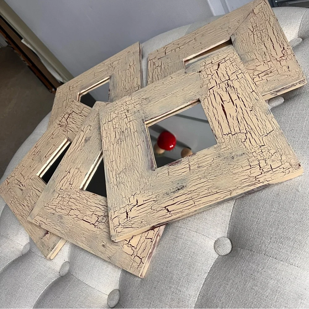 Set of 5 Shabby Chic Square MIRRORS 10